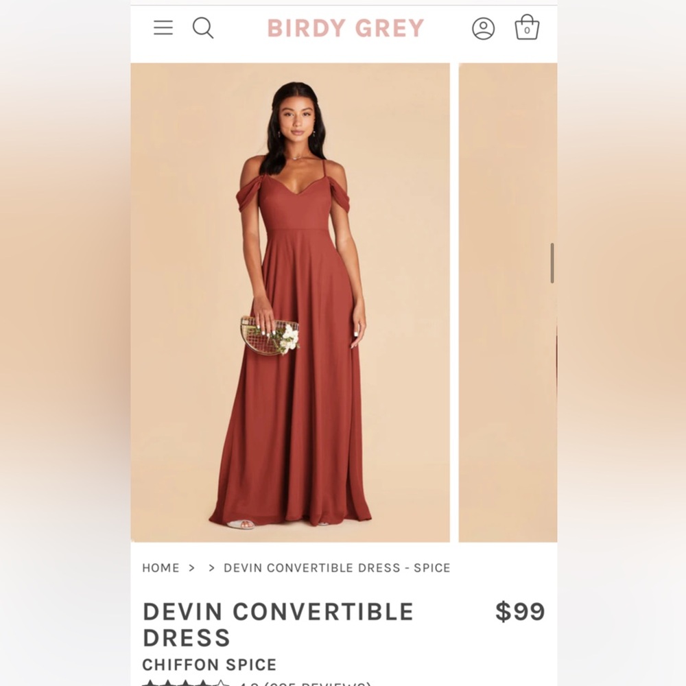 Devin Convertible Dress - Spice Birdy Grey